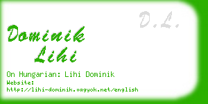 dominik lihi business card